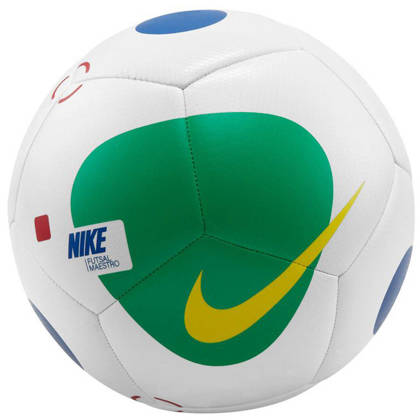 Biało-zielona piłka nożna Nike Futsal Maestro DM4153 100