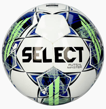 Biało-zielona piłka nożna halowa Select Futsal Master v22