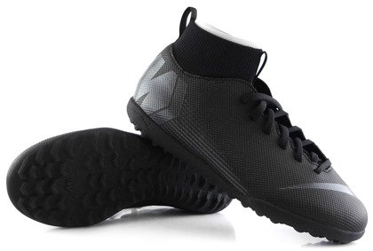 Czarne buty piłkarskie na orlik Nike Mercurial Superfly Club TF AH7345-001 JR