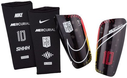 Czarne ochraniacze nagolenniki piłkarskie Nike Mercurial Lite Neymar SP2170-610