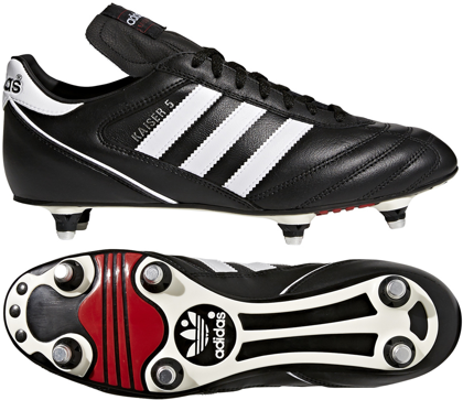 Czarno-białe buty piłkarskie wkręty Adidas Kaiser 5 Cup 033200