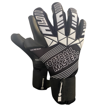 Czarno-białe rękawice bramkarskie Football Masters Fenix Pro Black