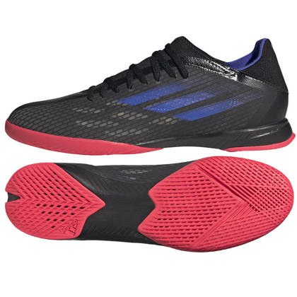 Czarno-czerwone buty halowe Adidas X Speedflow.3 FY3303