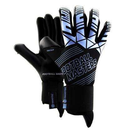 Czarno-niebieskie rękawice bramkarskie Football Masters Fenix Blue Jr