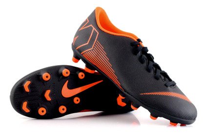 Czarno-pomarańczowe buty piłkarskie Nike Mercurial Vapor Club MG AH7350-081 JR
