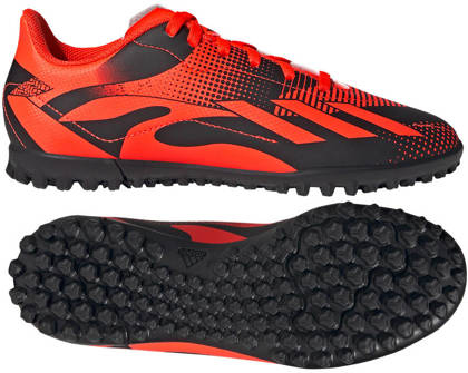 Czarno-pomarańczowe buty turfy Adidas X Speedportal Messi.4  GZ5136 - Junior