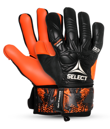 Czarno-pomarańczowe rękawice bramkarskie Select 33 Allround 2019