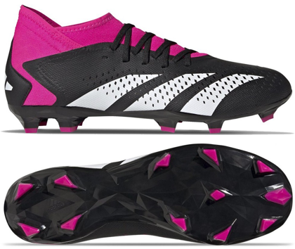 Czarno-różowe buty piłkarskie Adidas Predator Accuracy.3 FG GW4589