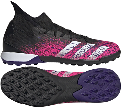 Czarno-różowe buty piłkarskie turfy Adidas Predator Freak.3 TF FW7517