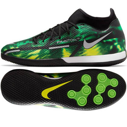 Czarno-zielone buty piłkarskie halówki Nike Phantom GT2 Academy DM0720 003