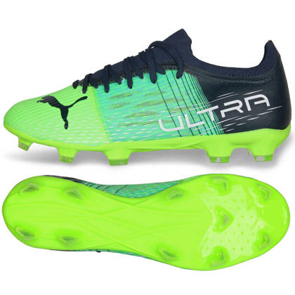 Czarno-zielone buty piłkarskie korki Puma Ultra 3.3 106523 03