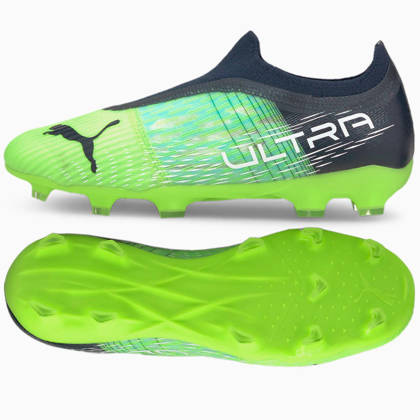 Czarno-zielone buty piłkarskie korki Puma Ultra 3.3 106529 03 - Junior