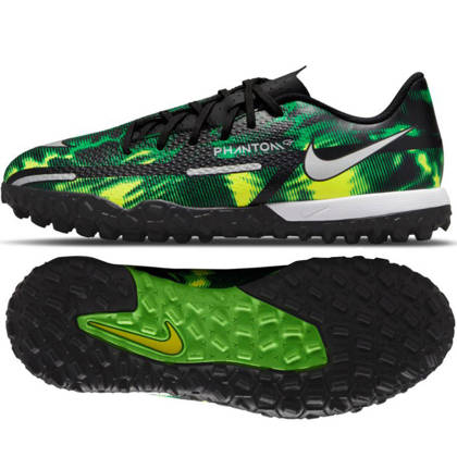 Czarno-zielone buty piłkarskie turfy Nike Phantom GT2 Academy DM0739 003 - Junior