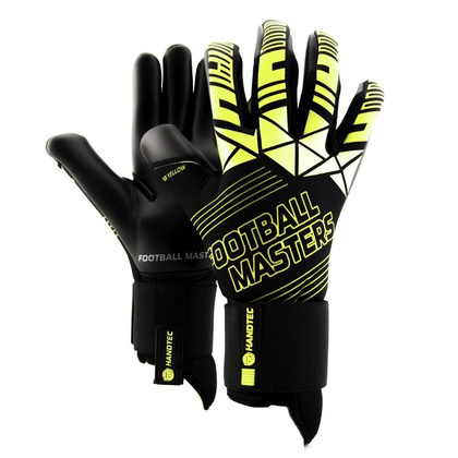 Czarno-żółte rękawice bramkarskie Football Masters Fenix Yellow