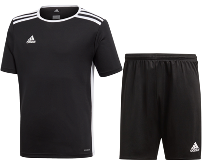 Czarny strój sportowy na WF Adidas Entrada Parma CF1041+AJ5892 - Junior 