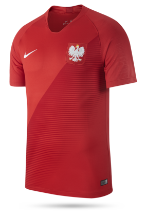 Czerwona koszulka Nike Polska Breathe Stadium 893892-611