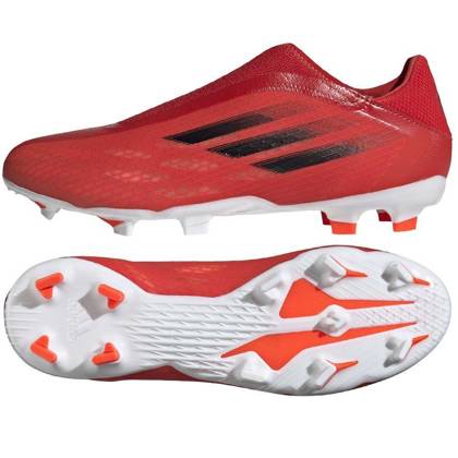 Czerwono-białe buty piłkarskie korki Adidas X Speedflow.3 LL FG FY3271