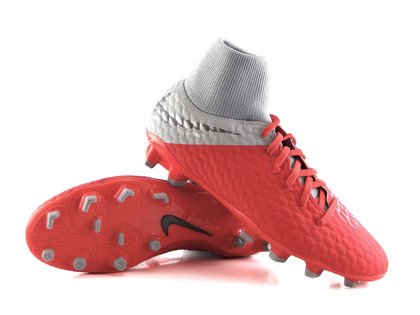 Czerwono-szare buty piłkarskie Nike Hypervenom Academy DF FG AQ9217-600