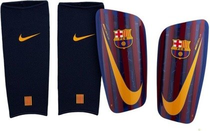 Granatowo-bordowe ochraniacze piłkarskie Nike FC Barcelona Lite SP2133-455