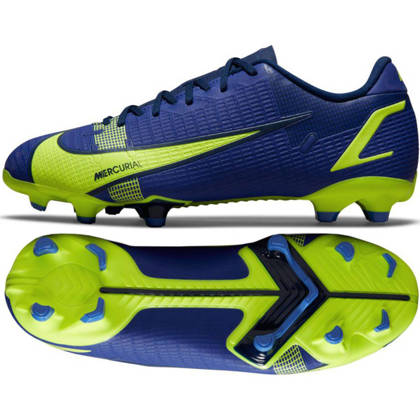 Granatowo-zielone buty piłkarskie korki Nike Mercurial Vapor 14 Academy CV0811 474 - Junior