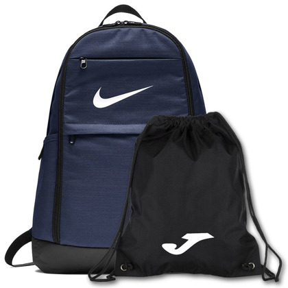 Granatowy plecak szkolny Nike Brasilia BA5892-410 + Worek na buty JOMA