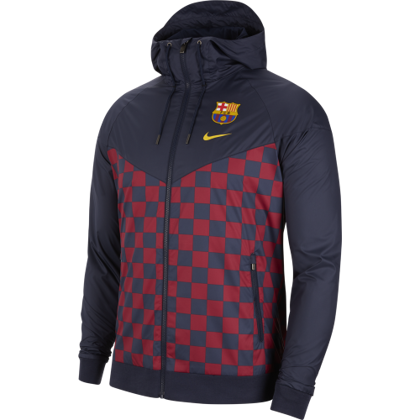 Kurtka przeciwdeszczowa Nike FC Barcelona Windrunner AT4358-451 granatowo-bordowa