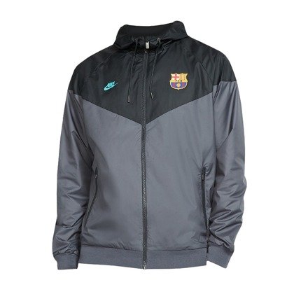 Kurtka przeciwdeszczowa Nike FC Barcelona Windrunner CI1315-025 szaro-czarna