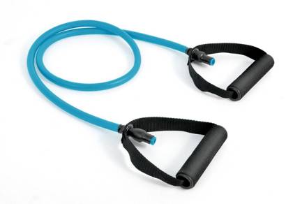Niebieska guma do fitnessu z rączkami Medium GB-S 2109
