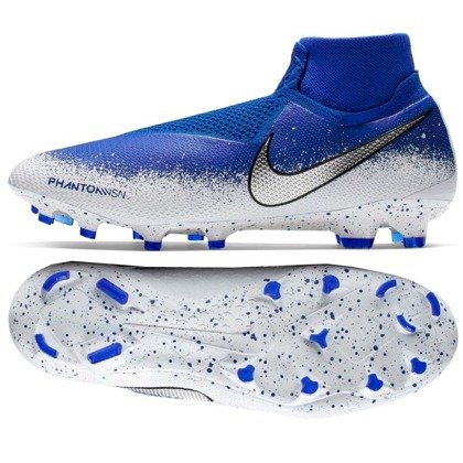 Niebieskie buty piłkarskie korki Nike Phantom Vision Elite DF FG AO3262-410