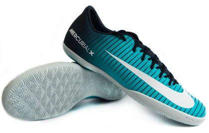 Niebieskie buty piłkarskie na halę Nike MercurialX Victory IC 831966-404