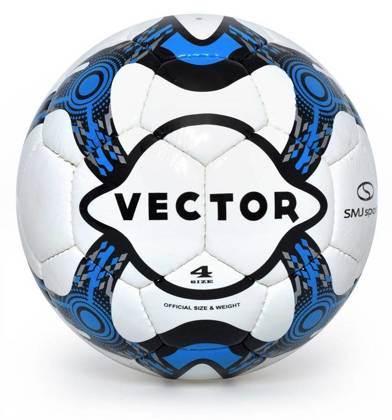 Niebiesko-biała piłka nożna Smj Vector - rozmiar 4