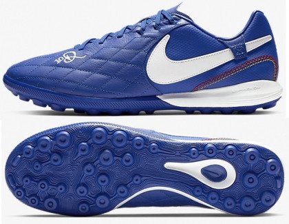 Niebiesko-białe buty piłkarskie na orlik Nike Tiempo Lunar Legend 7 PRO 10R TF AQ2212-410