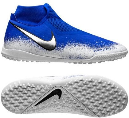 Niebiesko-białe buty piłkarskie turfy na orlik Nike Phantom Vision Academy DF TF AO3269-410