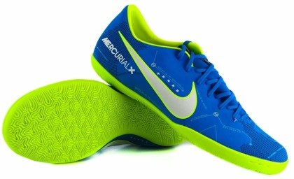 Niebiesko-żólte buty piłkarskie na halę Nike Mercurial Victory IC 921493-400 JR
