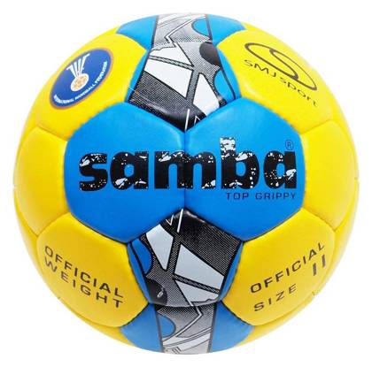 Piłka ręczna Smj Sport Samba Top Grippy IHF 2 -yellow/blue