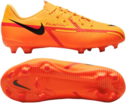 Pomarańczowe buty piłkarskie korki Nike Phantom GT2 Academy FG/MG DC0812 808 - Junior