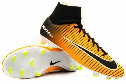 Pomarańczowo-czarne buty piłkarskie Nike Mercurial Victory DF FG 903609-801