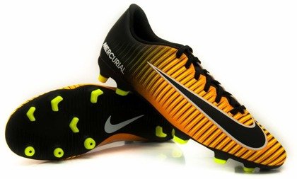 Pomarańczowo-czarne buty piłkarskie Nike Mercurial Vortex FG 831969-801