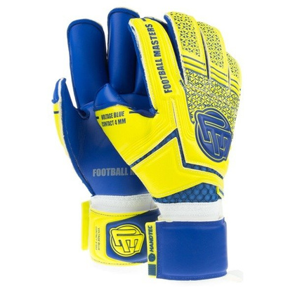 Rękawice bramkarskie Masters Voltage Yellow Blue Contact Grip RF JR