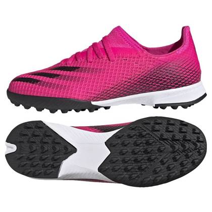 Różowo-czarne buty piłkarskie turfy Adidas X Ghosted.3 TF FW6927 - Junior