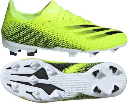 Seledynowo-czarne buty piłkarskie korki Adidas X Ghosted.3 FG FW6934 - Junior