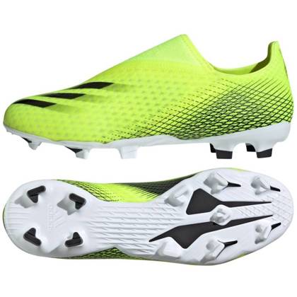 Seledynowo-czarne buty piłkarskie korki Adidas X Ghosted.3 LL FG FW6969