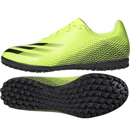 Seledynowo-czarne buty piłkarskie turfy Adidas X Ghosted.4 TF FW6917