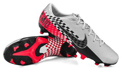 Srebrno-czerwone buty piłkarskie Nike Mercurial Vapor Academy NJR FG/MG AT7960-006