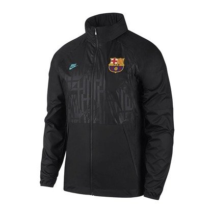Szara kurtka przeciwdeszczowa Nike FC Barcelona Weather CI2112-070