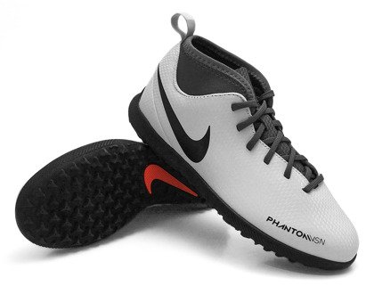 Szaro-czarne buty piłkarskie na orlik Nike Phantom Vision Club DF TF AO3294-060 Jr