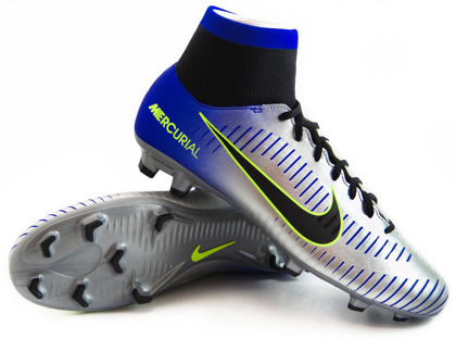 Szaro-niebieskie buty piłkarskie Nike Mercurial Victory DF FG NJR 921506-407