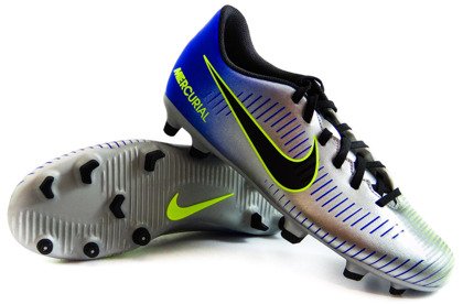 Szaro-niebieskie buty piłkarskie Nike Mercurial Vortex NJR FG 921490-407 JR