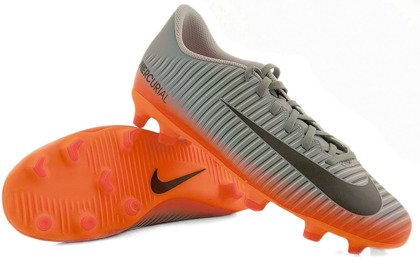 Szaro-pomarańczowe buty piłkarskie Nike Mercurial Vortex CR7 FG 852535-001