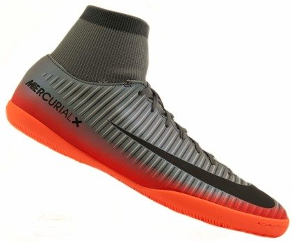 Szaro-pomarańczowe buty piłkarskie na halę Nike Mercurial Victory DF IC CR7 903611-001